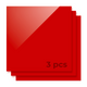 Hoja acrílica opaca roja de 3 mm (3pcs) -yac014