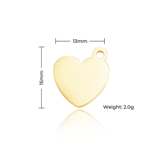 Heart-Shaped Pendant (30pcs)