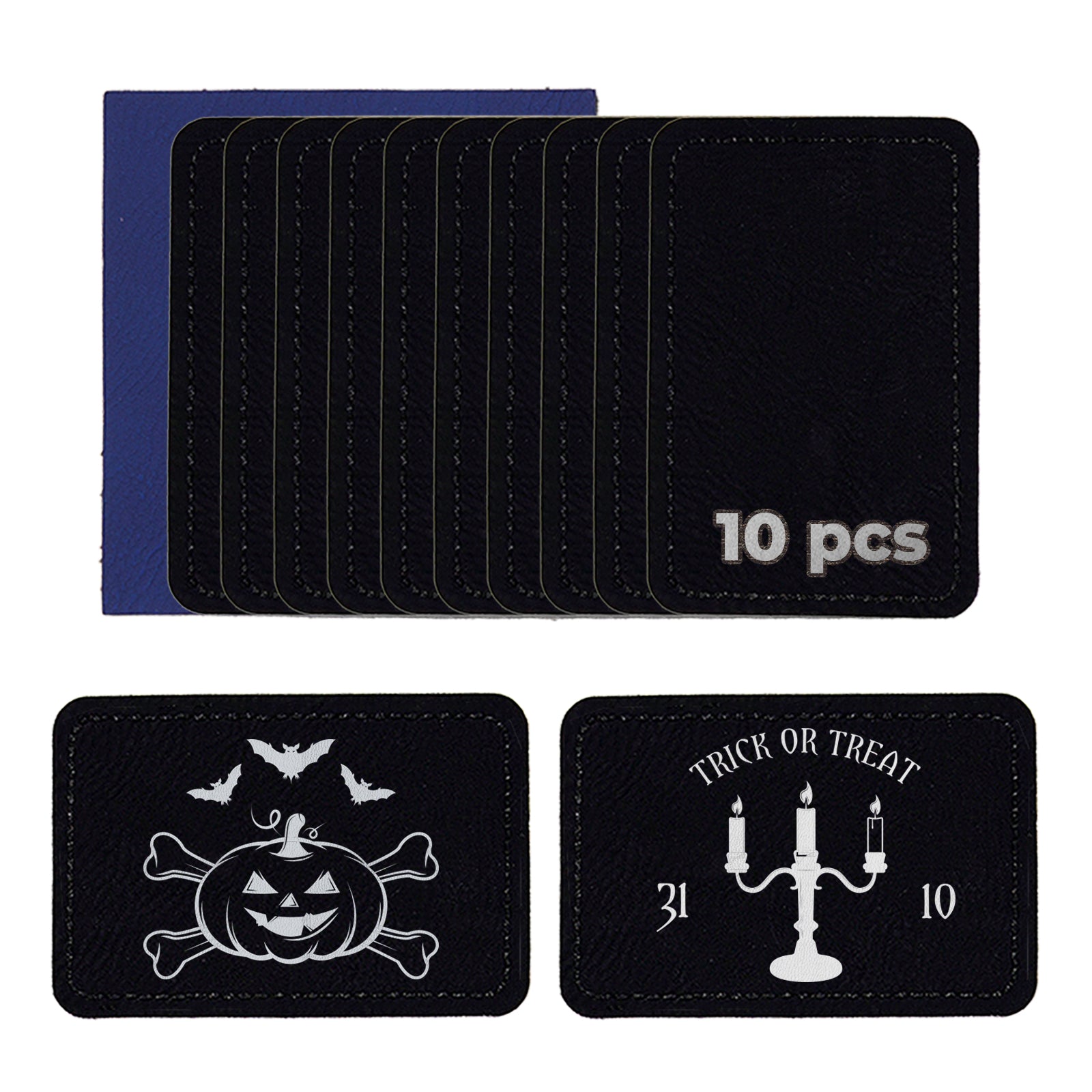 Laserable Leatherette Rectangular Patch (10pcs)