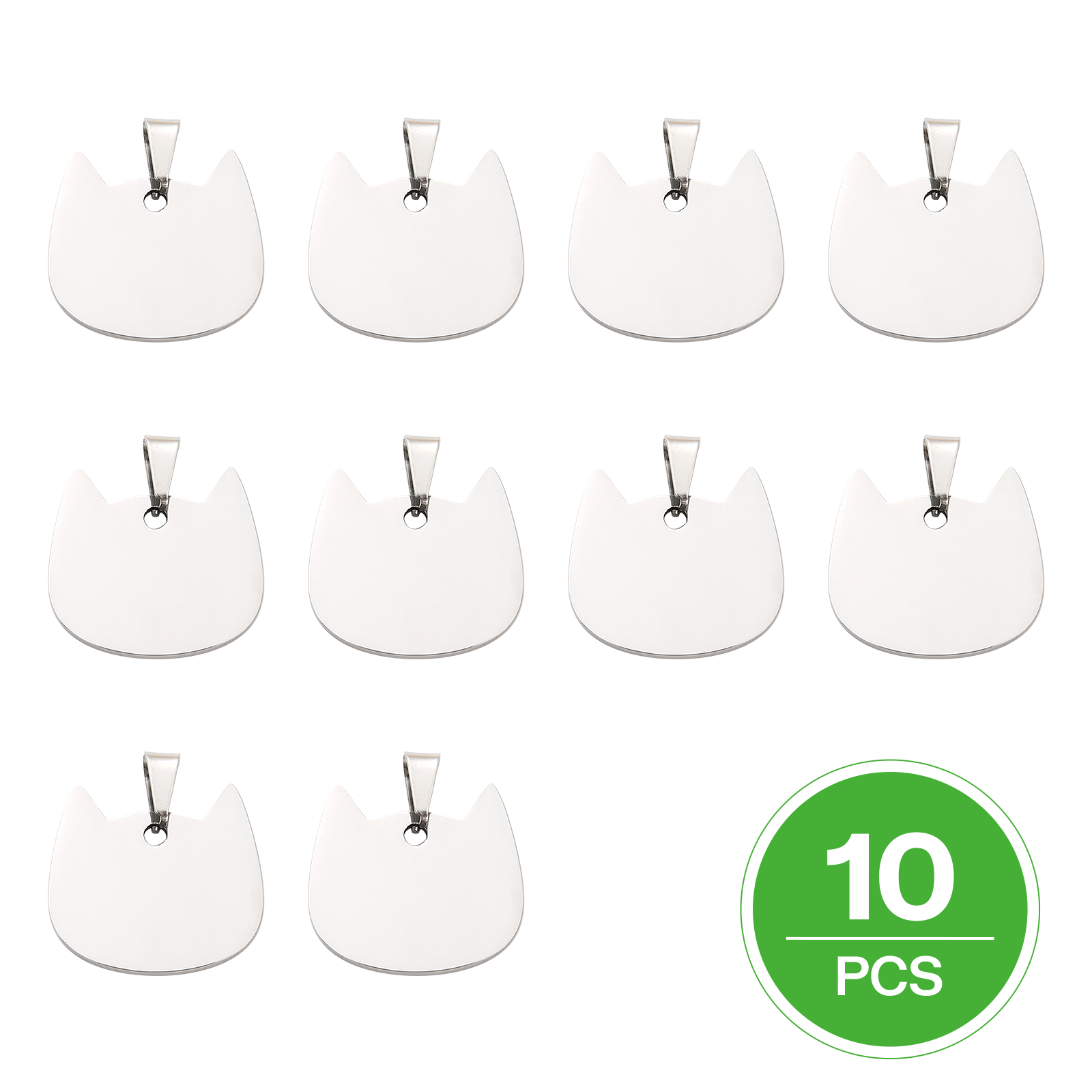 Stainless Steel Cat Tag (10pcs)
