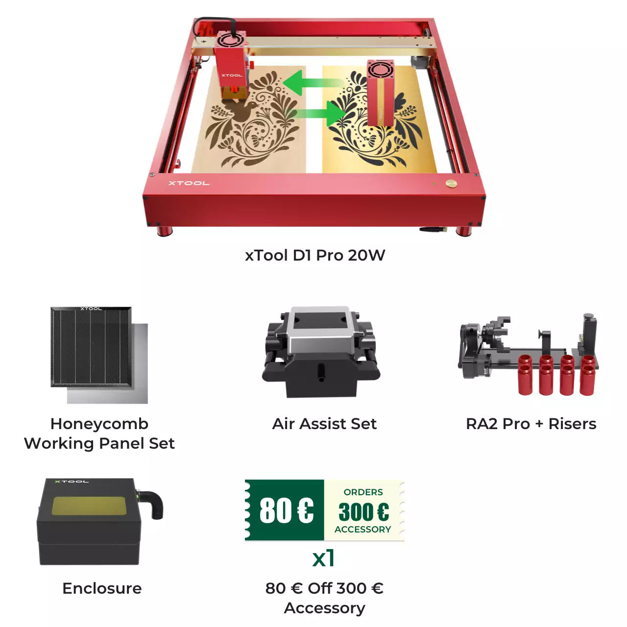 xTool D1 Pro 20W Productivity Kit-Advanced